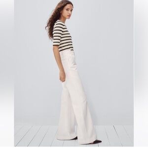 White Massimo Duti Flared Jeans